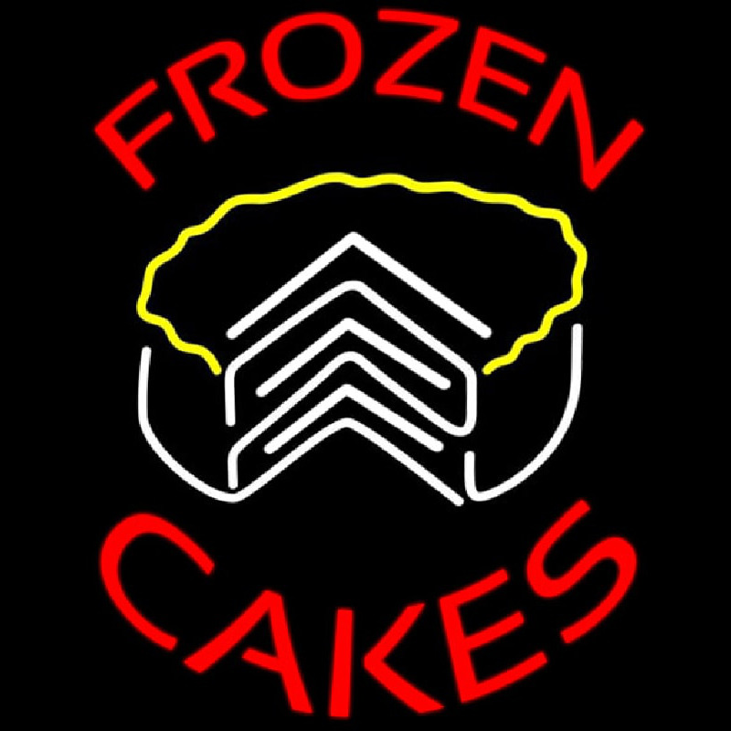 Frozen Cakes Birthday Dessert Neon Sign