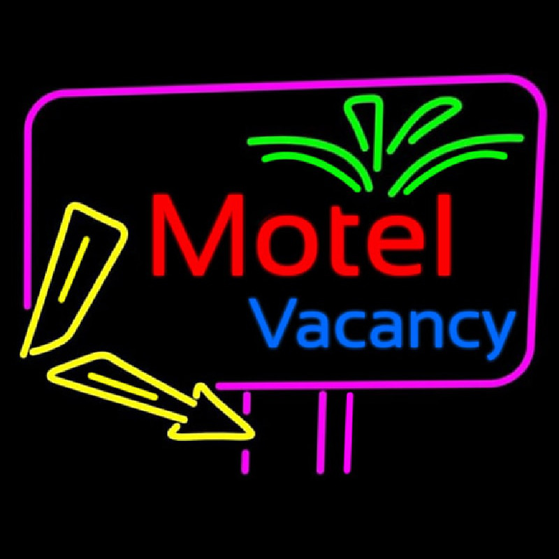 Funky Motel Vacancy Neon Sign