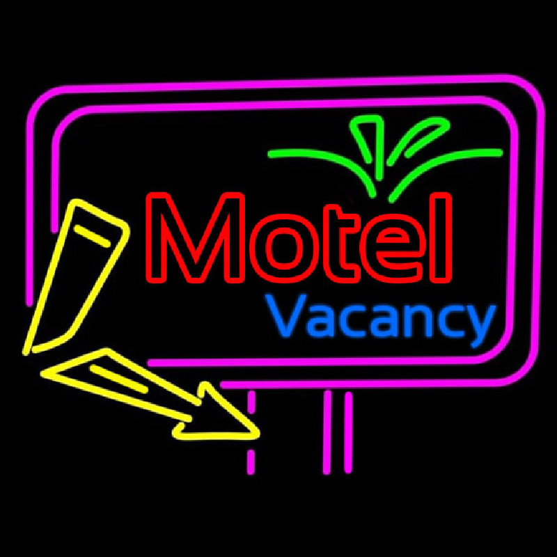 Funky Motel Vacancy Neon Sign