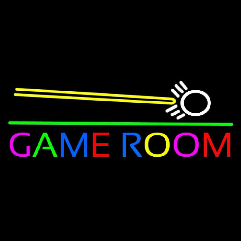 Game Room Cue Stick Neon Sign