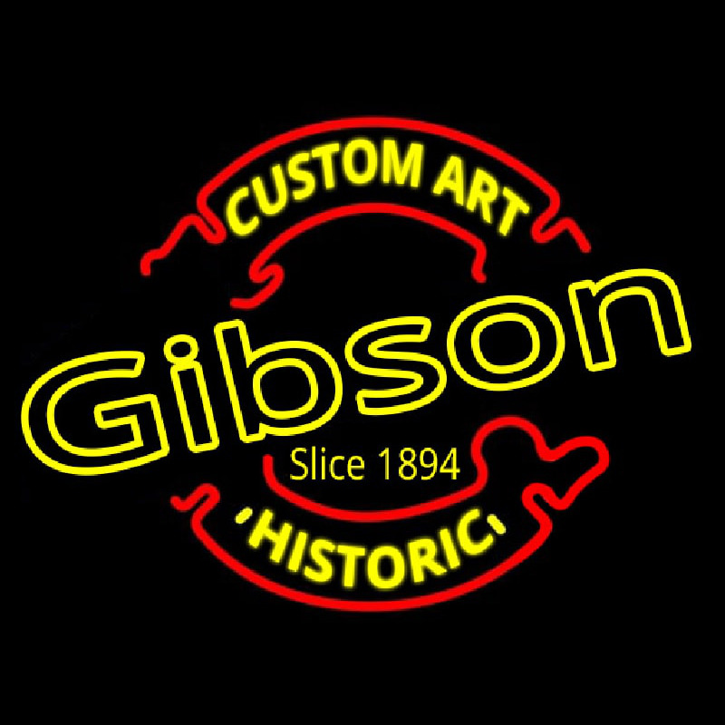 Gibson Guitar Custom Art Historic Neon Sign