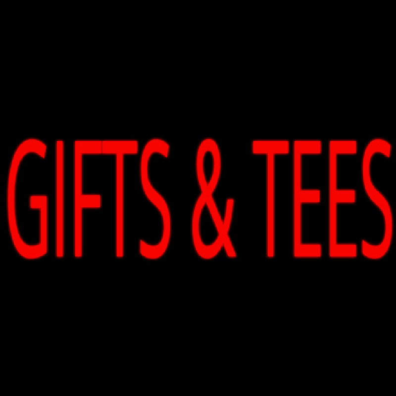 Gifts And Tees Red Neon Sign