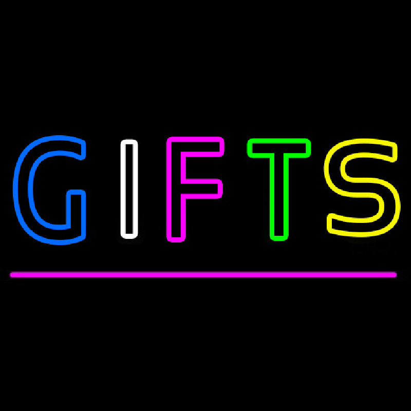 Gifts Pink Line Neon Sign