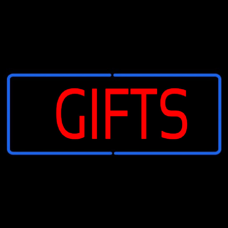 Gifts Rectangle Neon Sign