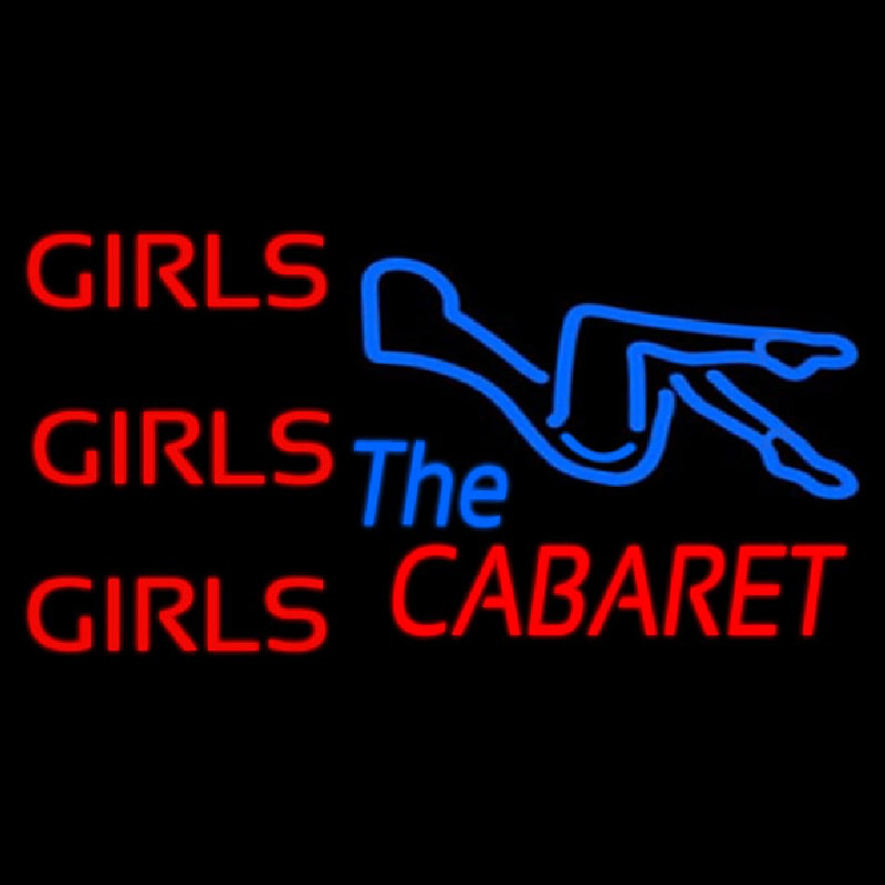 Girls Girls Girls The Cabaret Girl Logo Neon Sign