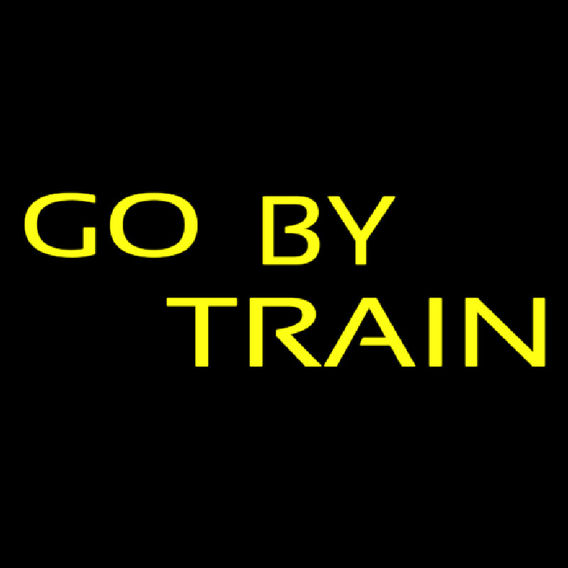 Go By Train Neon Sign