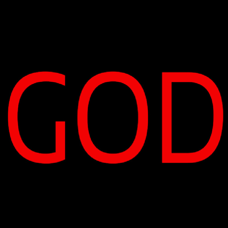 God Block Neon Sign