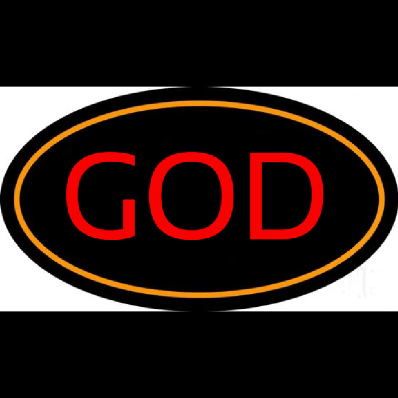God With Border Neon Sign