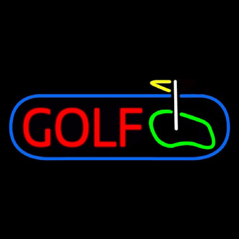 Golf With Ground Neon Sign