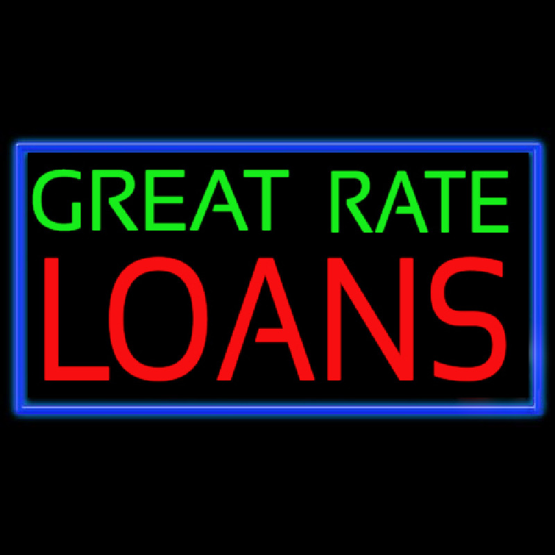 Great Rate Loans Neon Sign