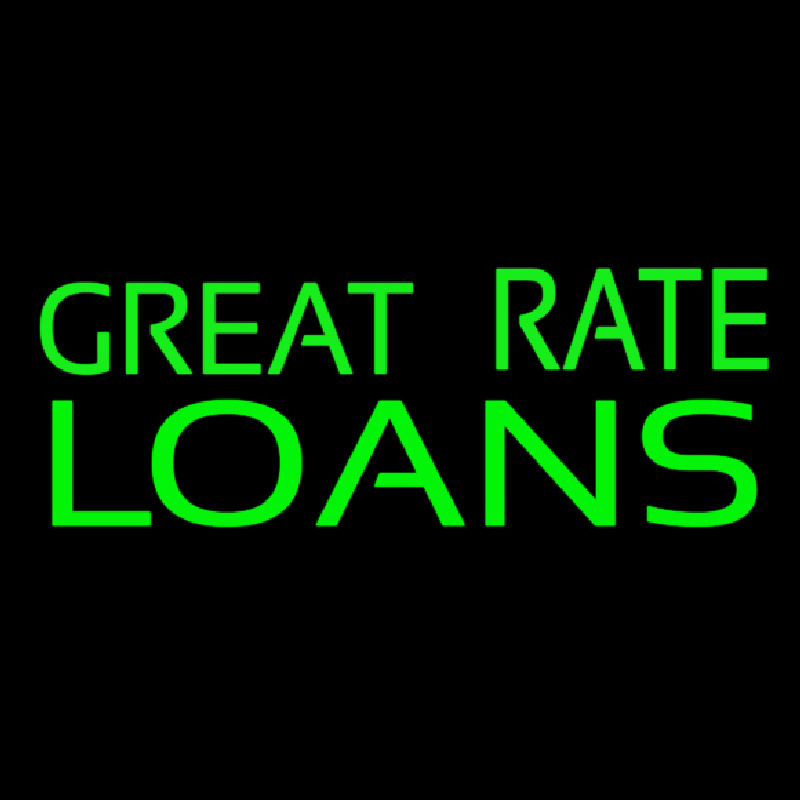 Great Rate Loans Neon Sign