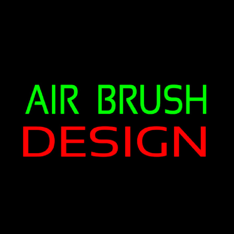 Green Air Brush Design Neon Sign