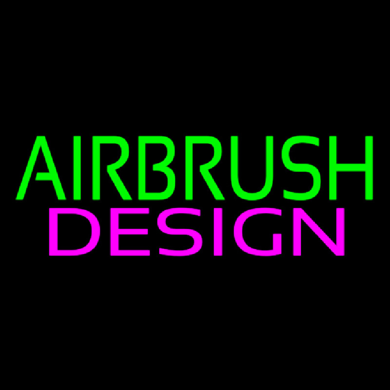 Green Airbrush Pink Design Neon Sign