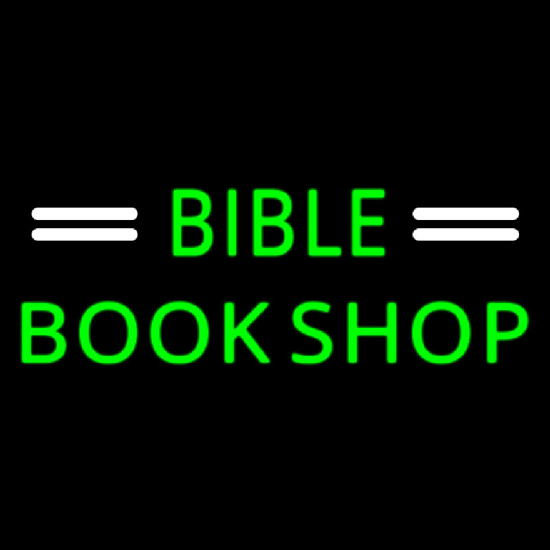 Green Bible Book Shop Neon Sign