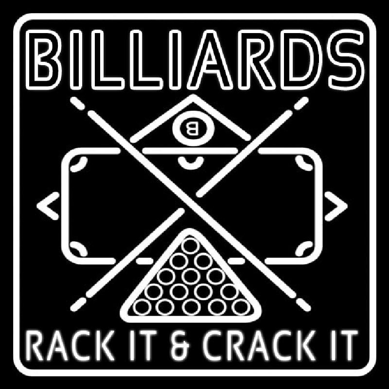Green Billiards Rack It And Crack It 1 Neon Sign