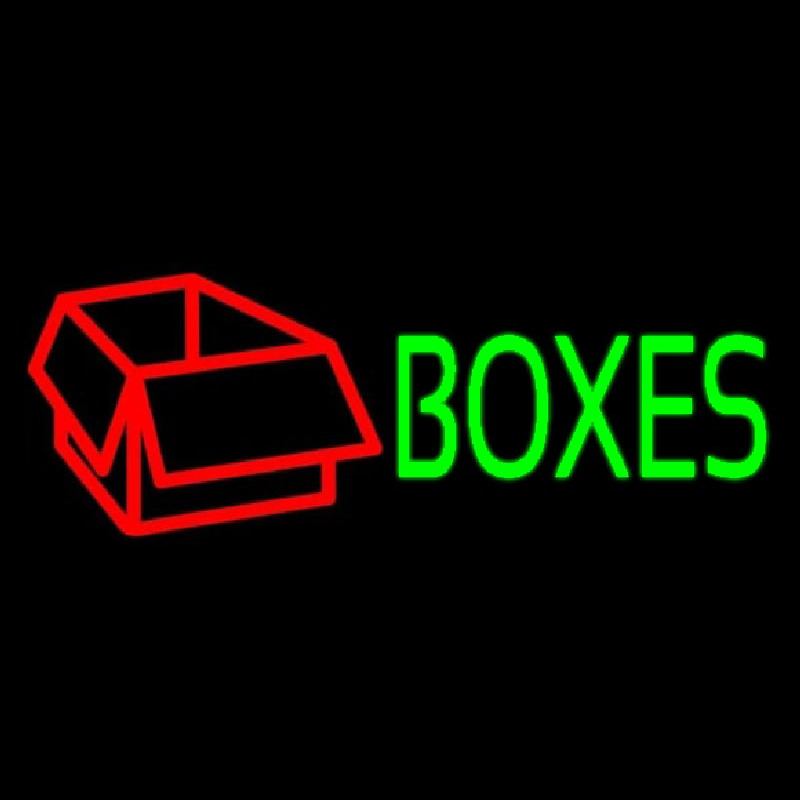 Green Bo es Red Logo Neon Sign
