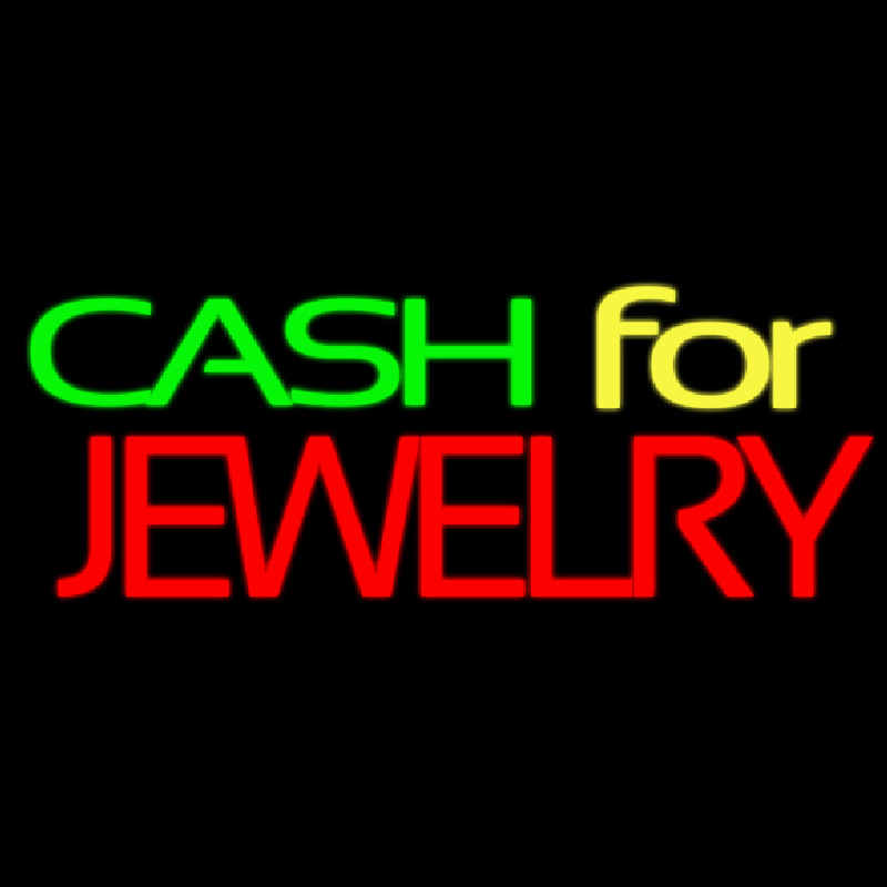 Green Cash For Jewelry Neon Sign