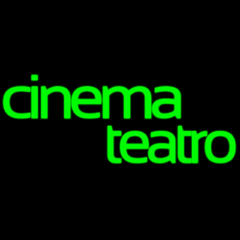 Green Cinema Teatro Neon Sign