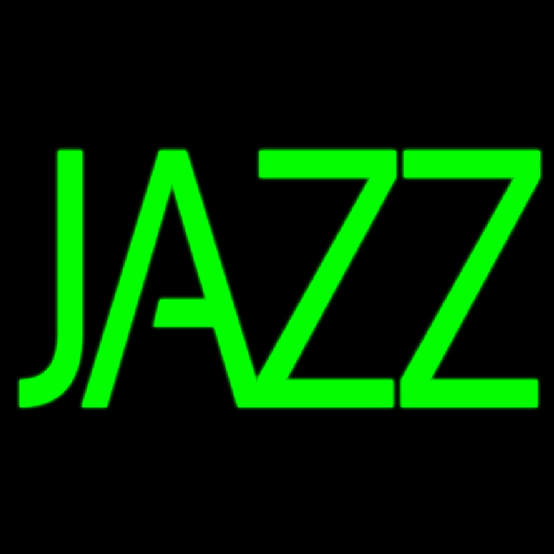 Green Double Stroke Jazz Block Neon Sign