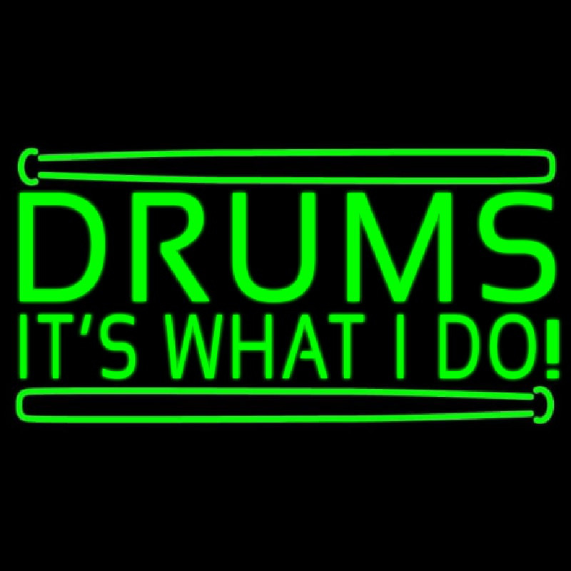 Green Drums Neon Sign