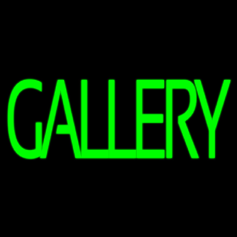 Green Gallery Block Neon Sign