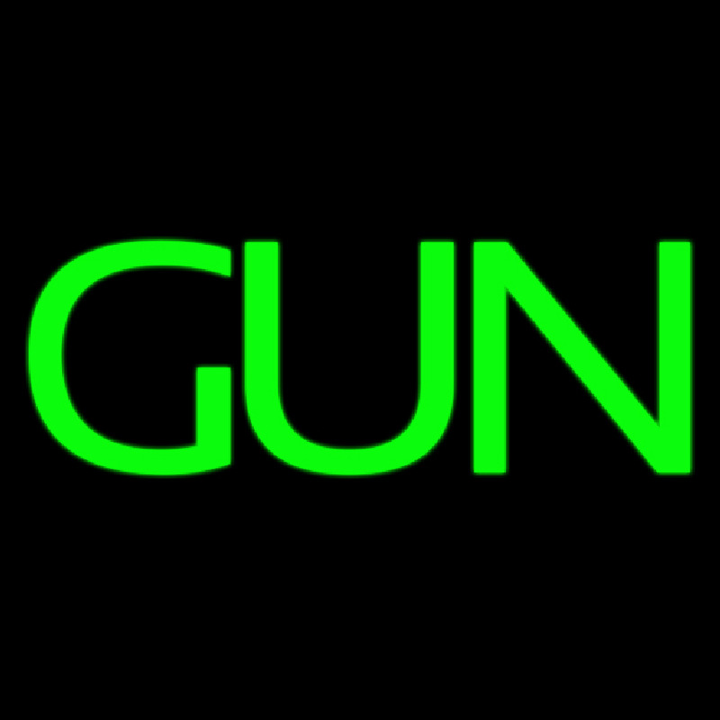 Green Gun Neon Sign