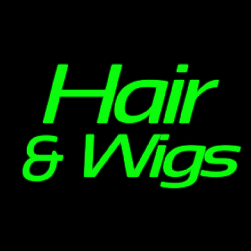 Green Hair And Wigs Neon Sign