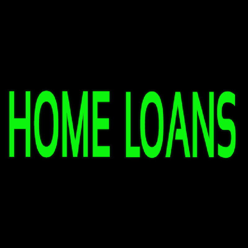Green Home Loans Neon Sign