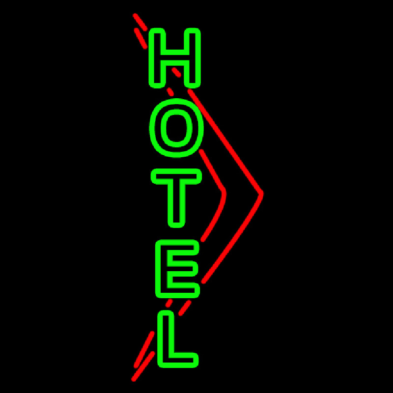 Green Hotel Neon Sign