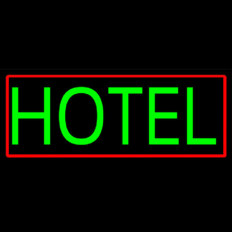 Green Hotel Neon Sign