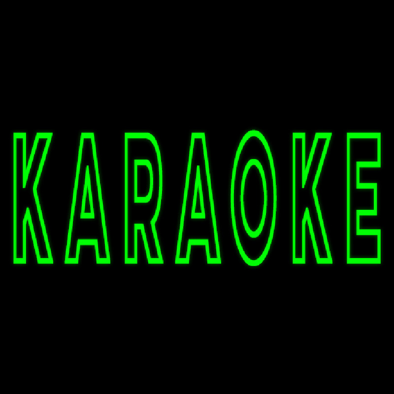 Green Karaoke Block 2 Neon Sign