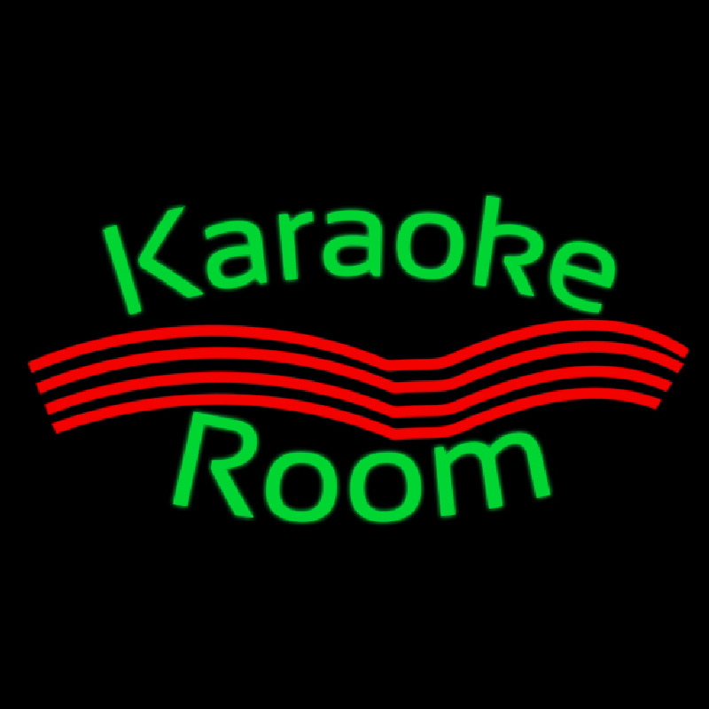 Green Karaoke Rooms Neon Sign