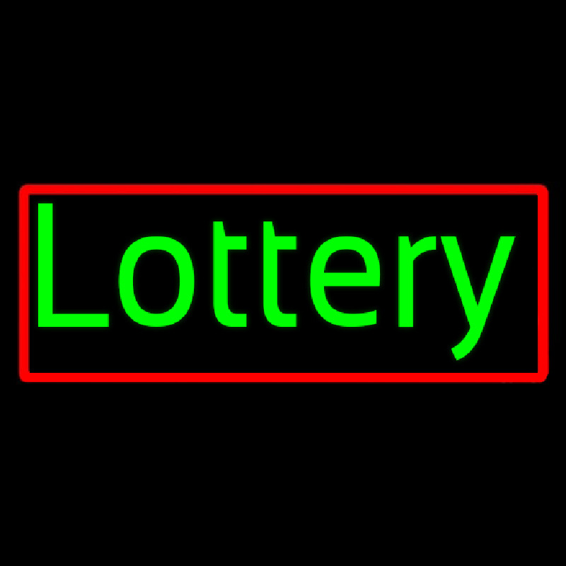 Green Lottery Neon Sign
