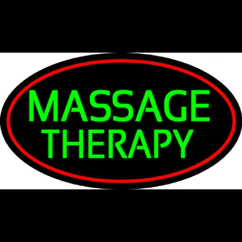 Green Massage Therapy Neon Sign