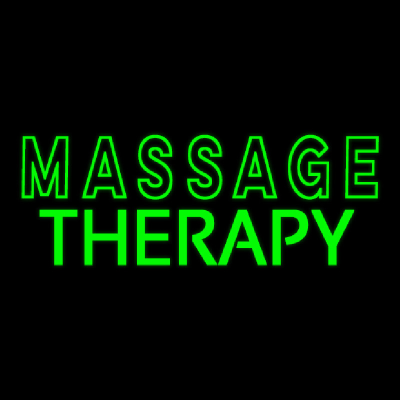 Green Massage Therapy Neon Sign