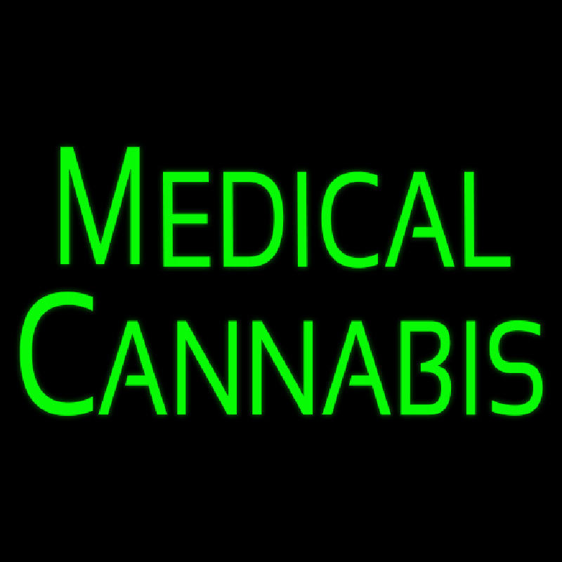 Green Medical Cannabis Neon Sign