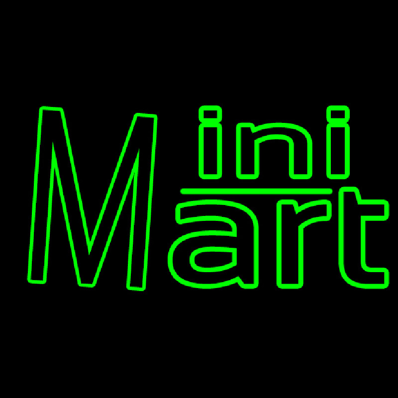 Green Mini Mart Neon Sign