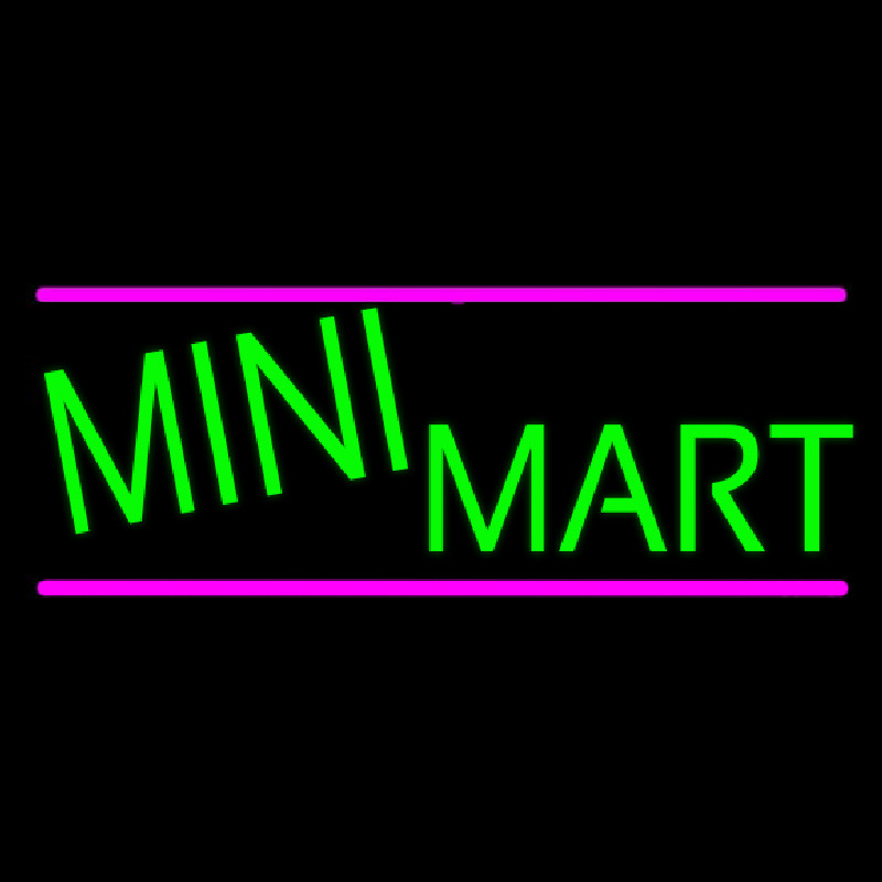 Green Mini Mart Neon Sign