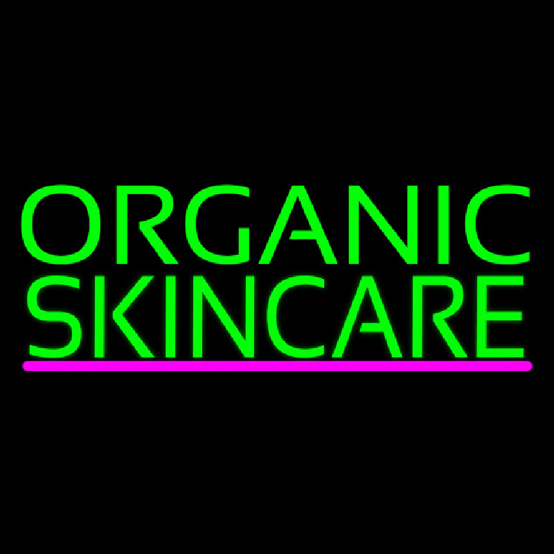 Green Organic Skincare Neon Sign