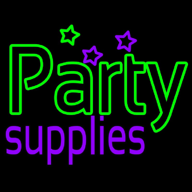 Green Party Supplies Neon Sign