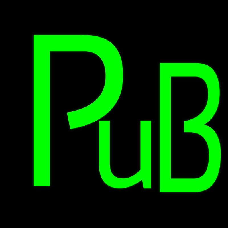 Green Pub Neon Sign