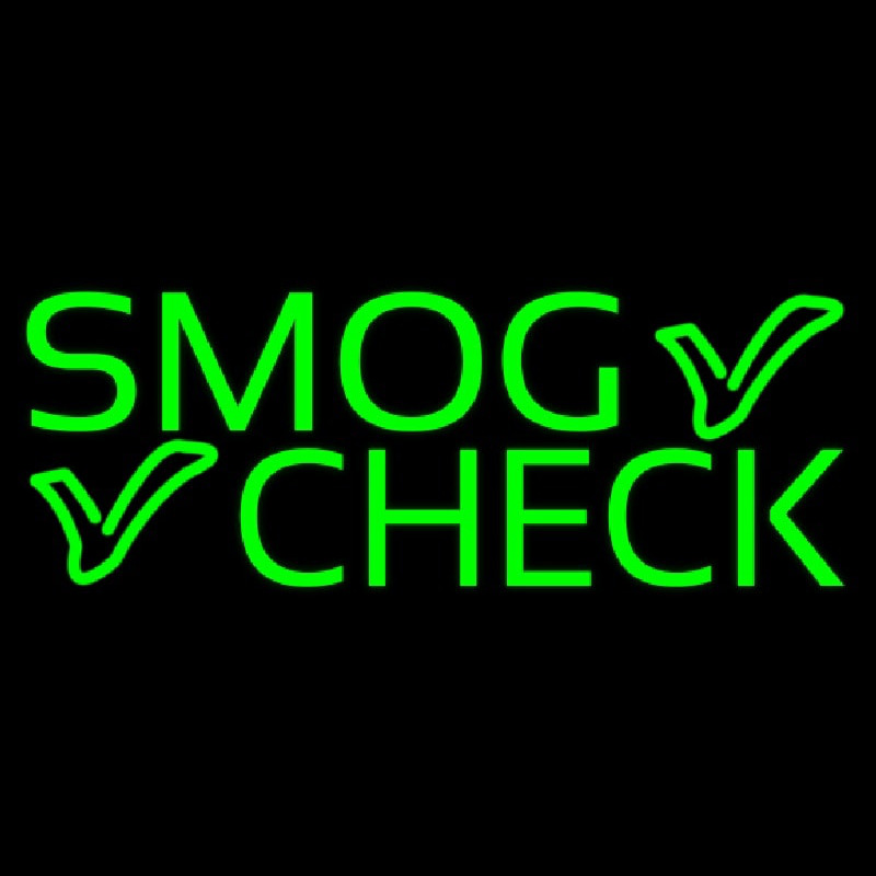 Green Smog Check Neon Sign