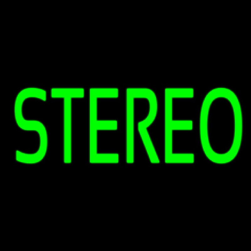 Green Stereo Block 2 Neon Sign