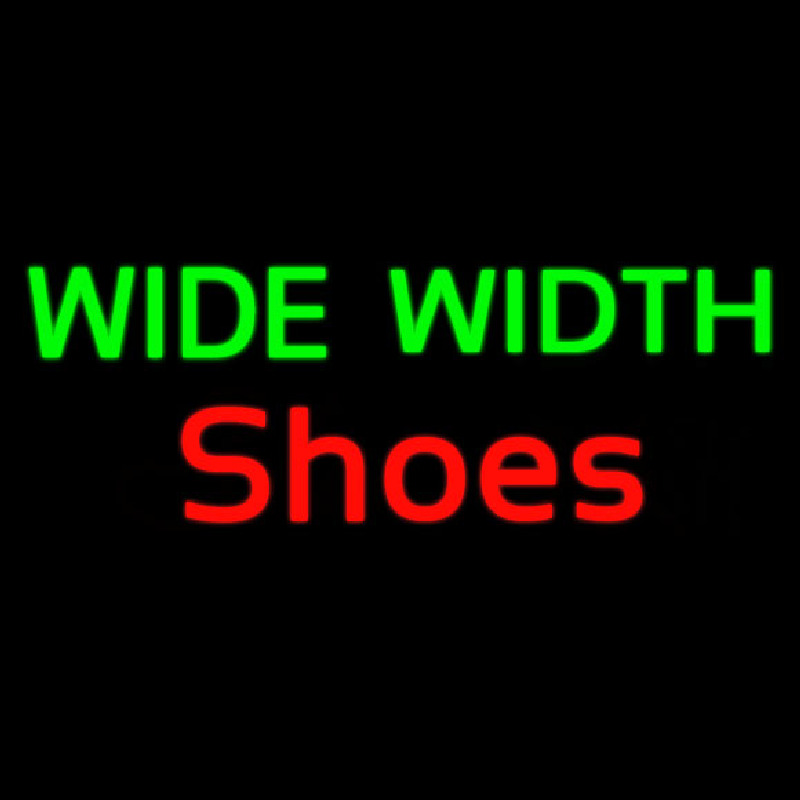 Green Wide Width Red Shoes Neon Sign