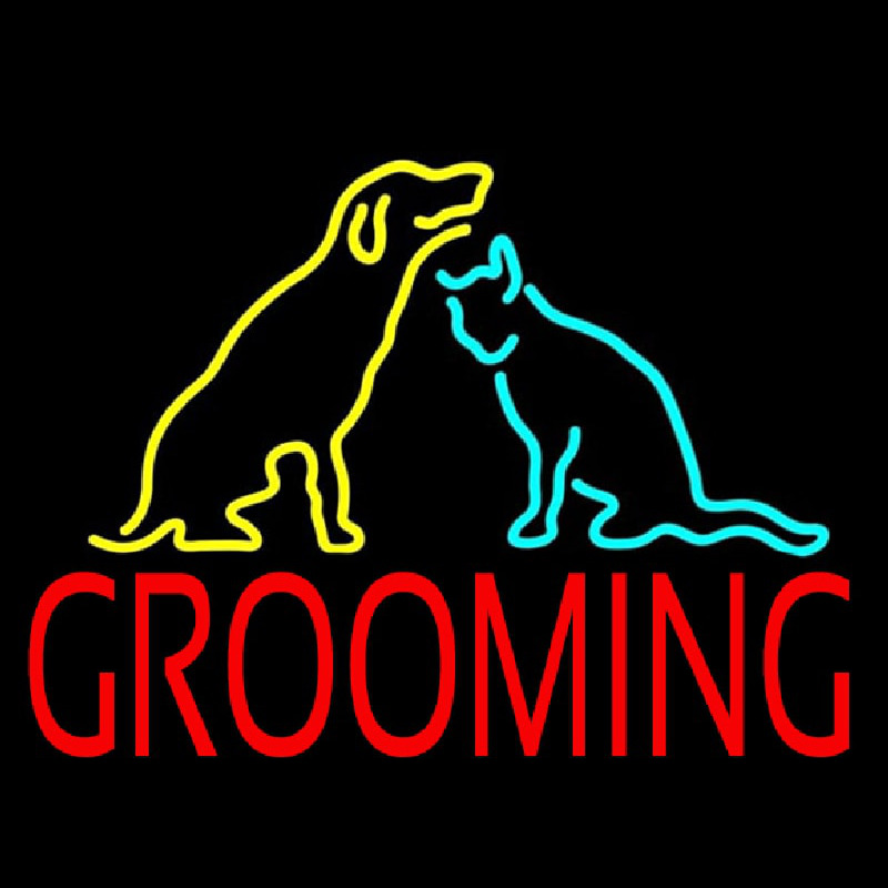 Grooming Logo 1 Neon Sign