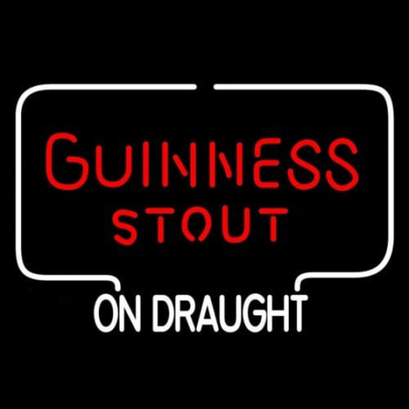 Guinness Stout ON DRAUGHT Neon Sign