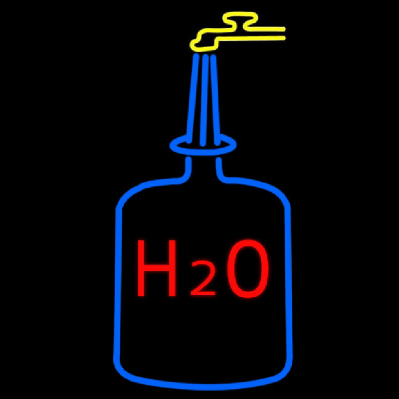 H2o Drinking Water Neon Sign