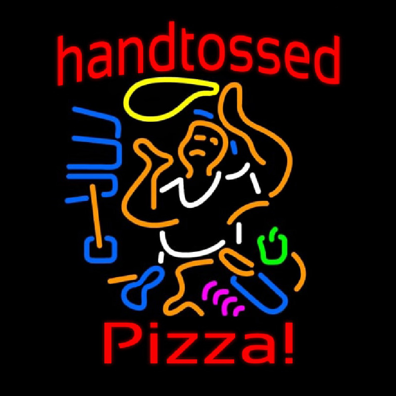 Handtossed Pizza Neon Sign