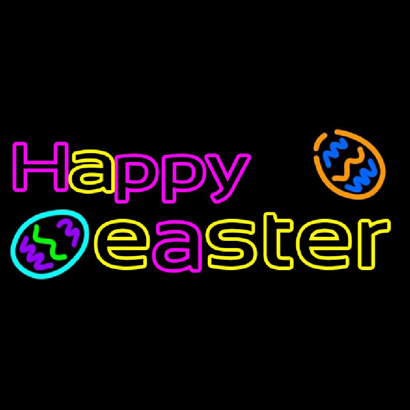 Happy Easter 2 Neon Sign