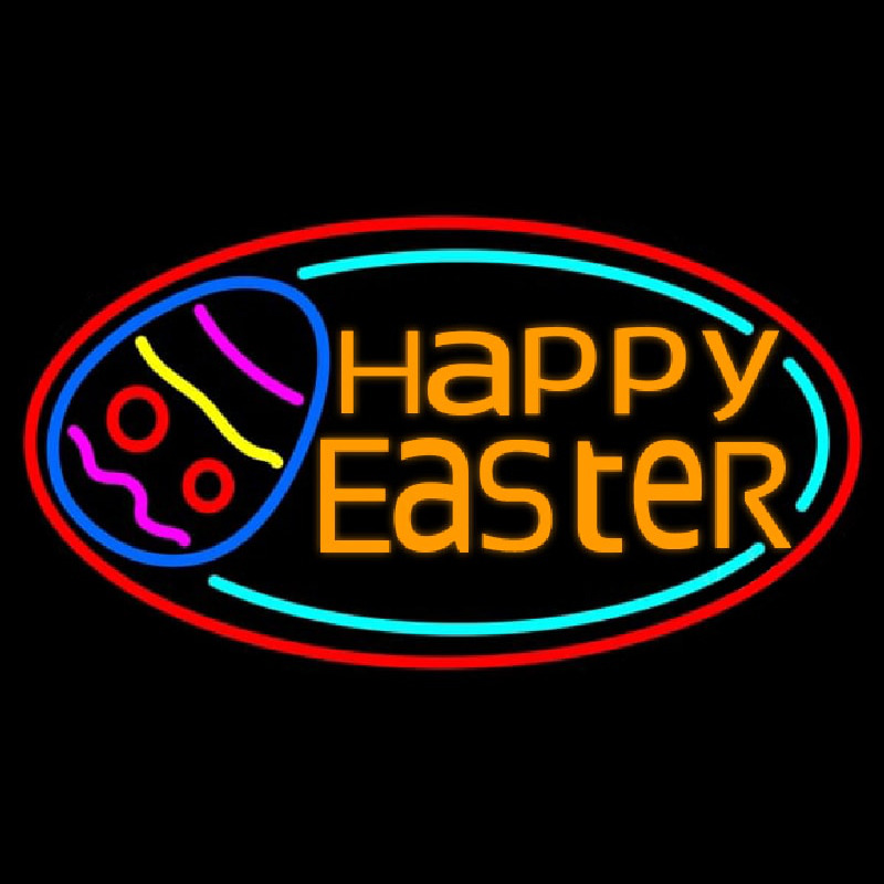 Happy Easter Egg 2 Neon Sign